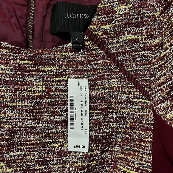 J. Crew Mixed Tweed Metallic Boucle Fit and Flare Dress - Picture 9 of 14